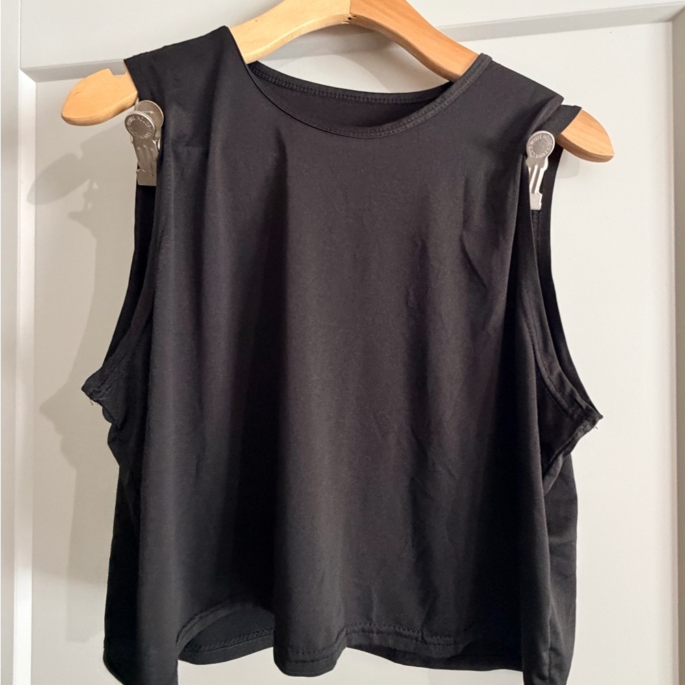 Essentials Black Muscle Tee for Women